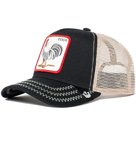 Goorin Bros Trucker Cap in Black and Cream