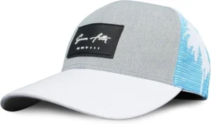 Grace Folly Beach Trucker Cap in White, Grey and Blue