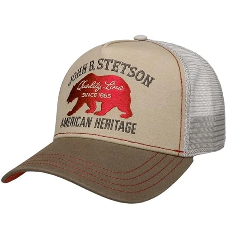 Stetson Trucker Cap in Beige, Brown and Taupe